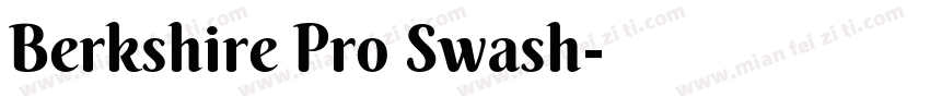 Berkshire Pro Swash字体转换